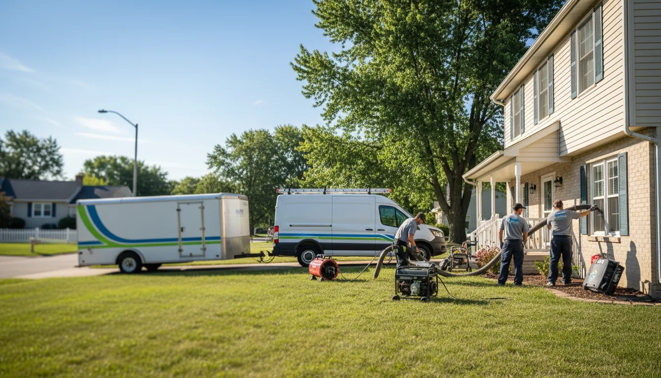 Flooded Basement Restoration And Cleanup With Repair in Harrisburg, IL near me